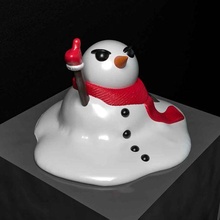 melting snowman 3d print model - Mito3D