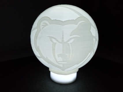 memphis ursos pardos basquetebol Chá leve nba Esportes luz lendo juba caverna decoração crianças 3d print model - Mito3D