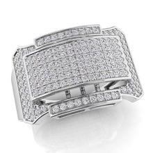 hombres anillo joyería joya compromiso Boda diamante imprimible enganchar oro Moda libra esterlina blanco colgante pendiente collar zafiro pendientes 3d print model - Mito3D