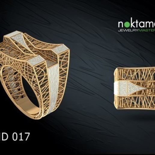 hommes-ring bijoux les hommes de l'anneau bague en or nokta 3D print model - Mito3D