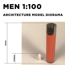 Männer 1 100 Architektur Modell Diorama Rahmen Person Frau Zahl Konstruktion Möbel Baum 3d print model - Mito3D