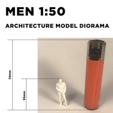 Männer 1 50 Architektur Modell Diorama Rahmen Person Frau Zahl Konstruktion Möbel Baum 3d print model - Mito3D