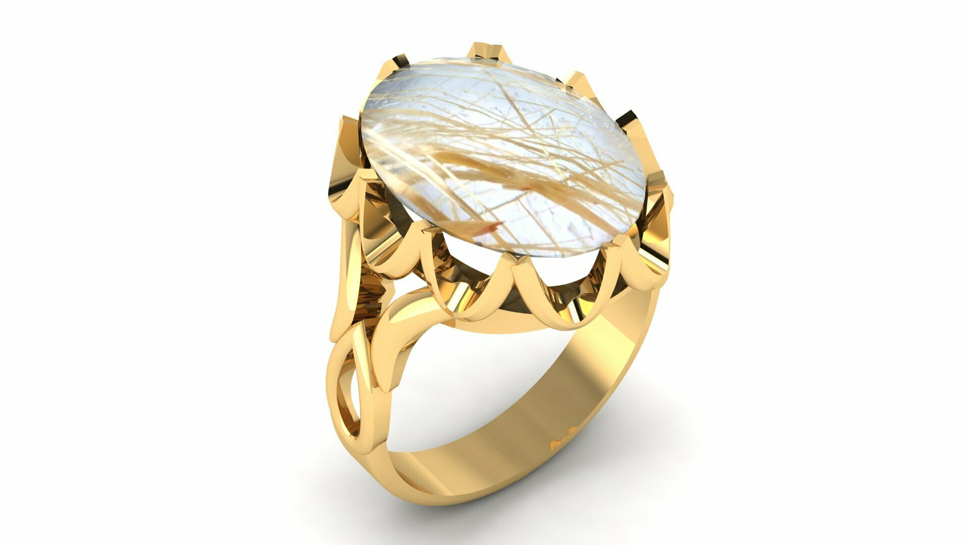 hombres Moda anillo 3d imprimible modelo 3D print model - Mito3D