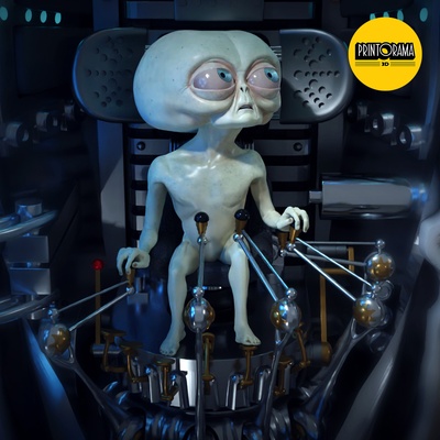 hombres in negro arquiliano humano exotraje extraterrestre robot cabeza busto extraterrestres arte juguete coleccionable películas ciencia ficción ciencias 90s 3d print model - Mito3D