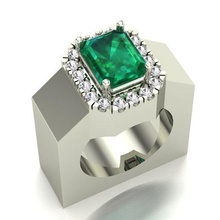 homens anel joalheria jóias senhores diamante ouro prata esterlina 3d print model - Mito3D