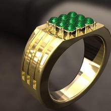 men ring jewelry respectable luxury academy mens 3d print model - Mito3D