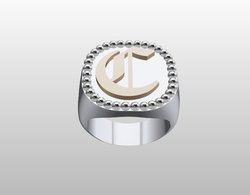 männer signet ring schmuck ringe könig obj datei herren frei 3d print model - Mito3D