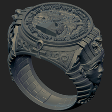 men vintage egypt pharaoh anubis titanium steel finger ring ii gifts jewelry party 3d print model - Mito3D