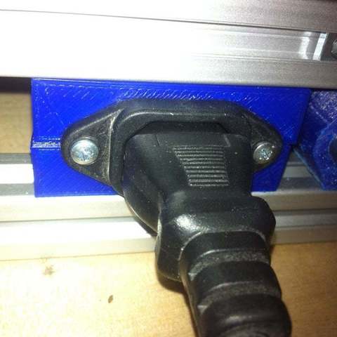 mendelmax power socket no t-nuts tool 3d printer parts 3D print model - Mito3D