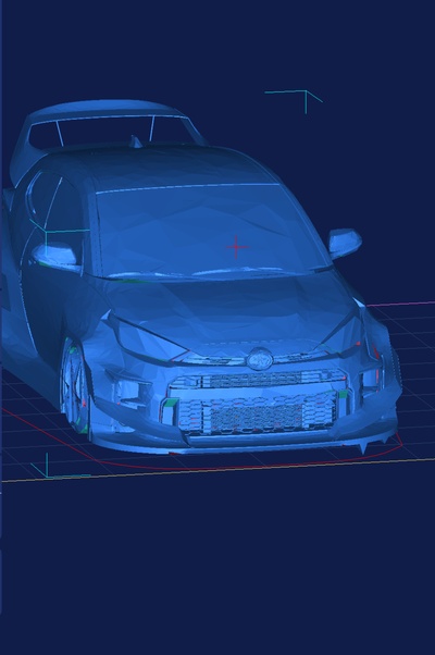 ivre yaris vague voiture 3d print model - Mito3D