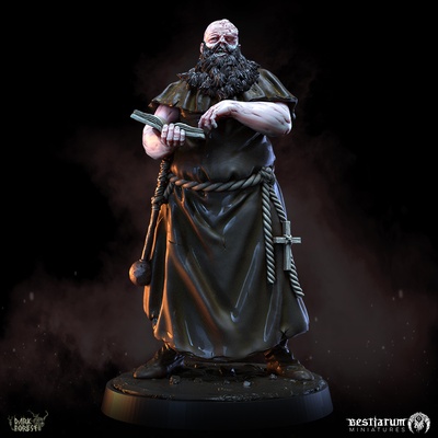 mendicante fraile juego demonio oscuro bosque horror miniaturas monje rpg guerra sacerdote corrupto pueblo gente 5e baphomet sombrío animales fantasía oscura salmo prohibido 3d print model - Mito3D