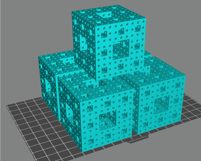 mâchoire cubes empiler aquariums aquarium poisson cube fractale math art cacher éleveur crevette néocardine 3d print model - Mito3D