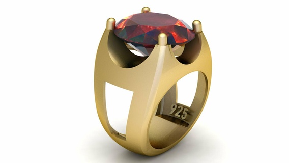 masculino ouro anel designs 3d imprimível modelo 3d print model - Mito3D