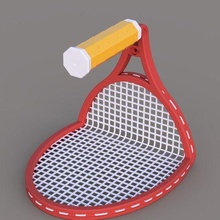 mensola attaccapanni arte tennis mobilia Abiti grucce parete sport 3d print model - Mito3D