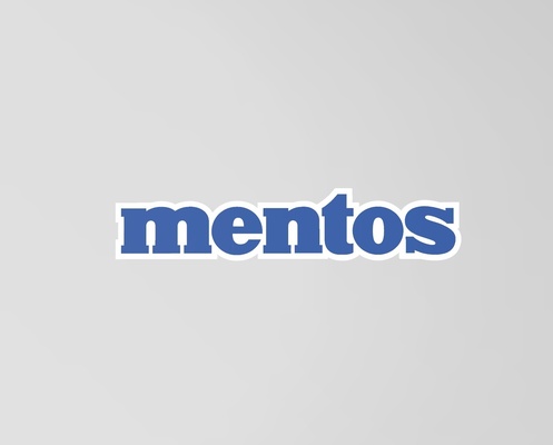 mentos logo gum chewing food candy brand multi color print 3d print model - Mito3D