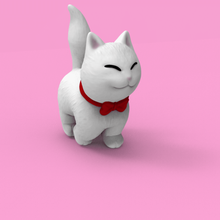 meow cat animal 3d art print kitty kitten cute pink figure statue 3d print model - Mito3D