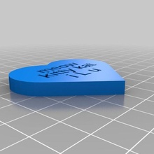 meow message heart 3d print model - Mito3D