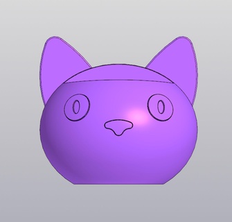 maullar organizador titular pluma portalápiz escritorio soporte papelería almacenamiento office supply gato gatito mascota animal 3d print model - Mito3D