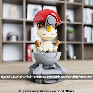 Miau Pokeball Pokémon Spiel Nyasu spritzen Pikachu charmander Bulbasaur Anime Batman Spielzeug 3d print model - Mito3D
