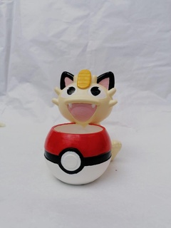 meowth Pokémon plantador Panela pensou flor potes 3d print model - Mito3D