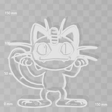 meowth pokemon cookie cutter home cookiecutter mold biscuit pokemongo nintendo gamefreak creature 3d print model - Mito3D