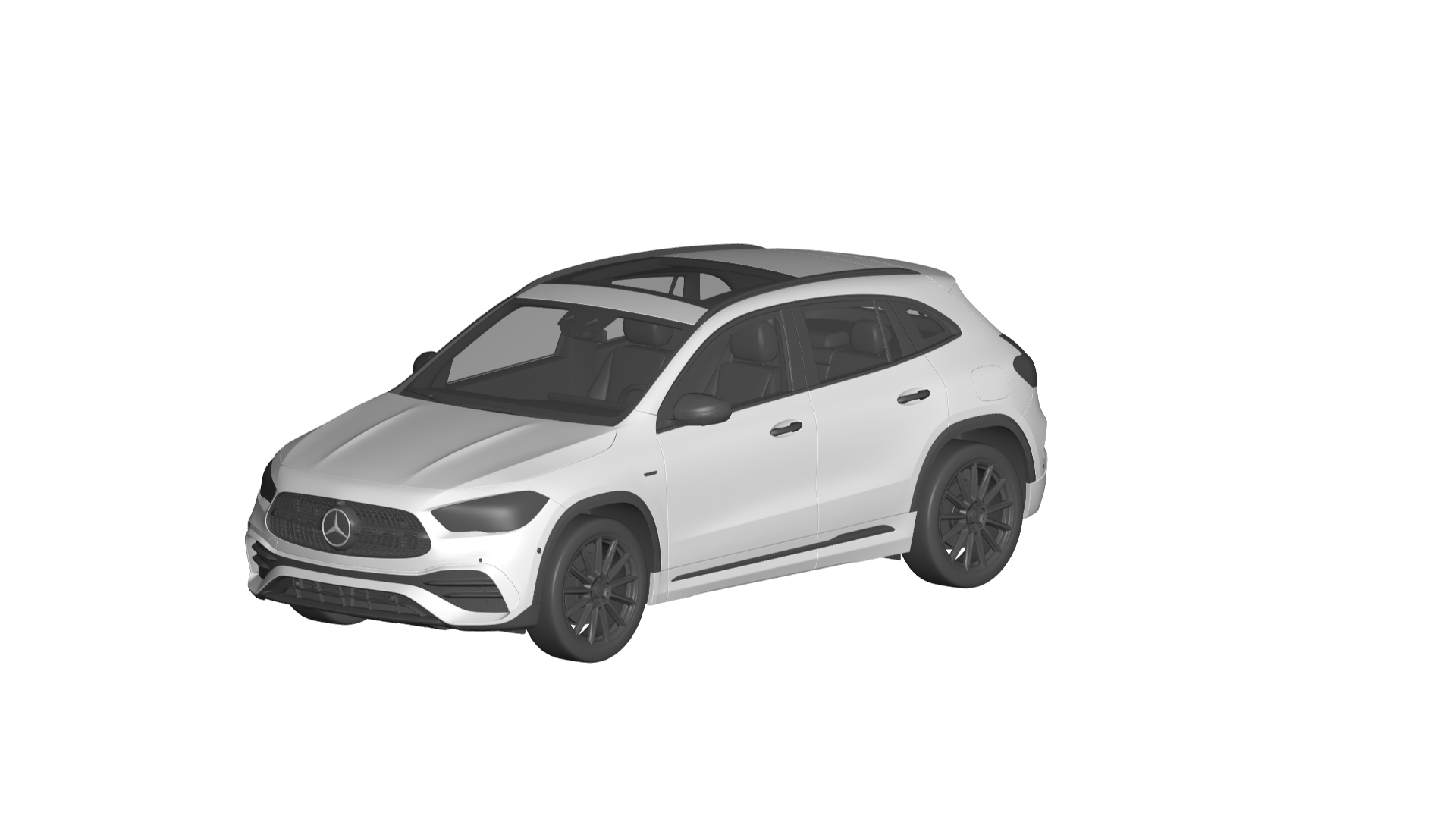 mercedes amg gla 35 spiel mercedes benz wagen auto fahrzeug automobil transport rc ar vr bereit erweitert wirklichkeit virtuell car3d 3D print model - Mito3D