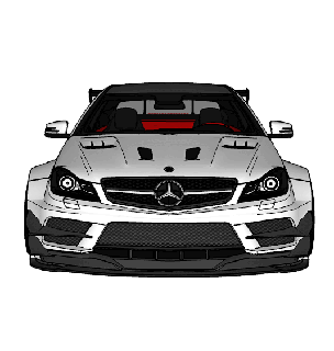 mercedes-benz c63 mercedes benz supercar auto cars car motorsport suvs traffic police crossovers rally sedans tuning derby races prototype 3d print model - Mito3D