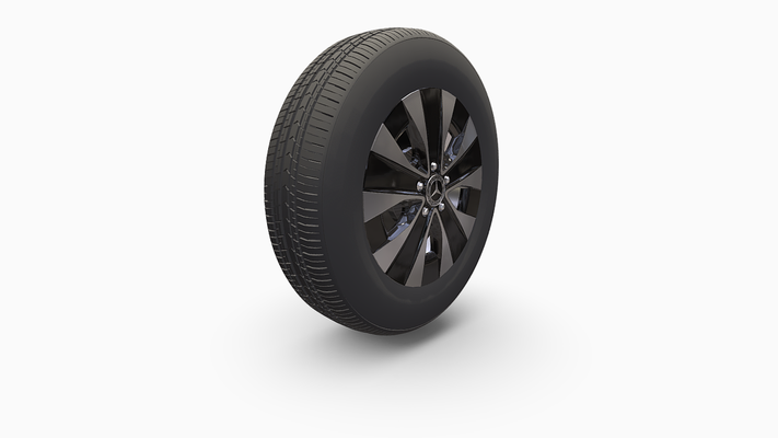 mercedes benz eşdeğer tekerlek jant + oyun suv tekerlekler otomotiv otomobil high detail vehicle restoration game development auto parts part car wheel 3d print model - Mito3D