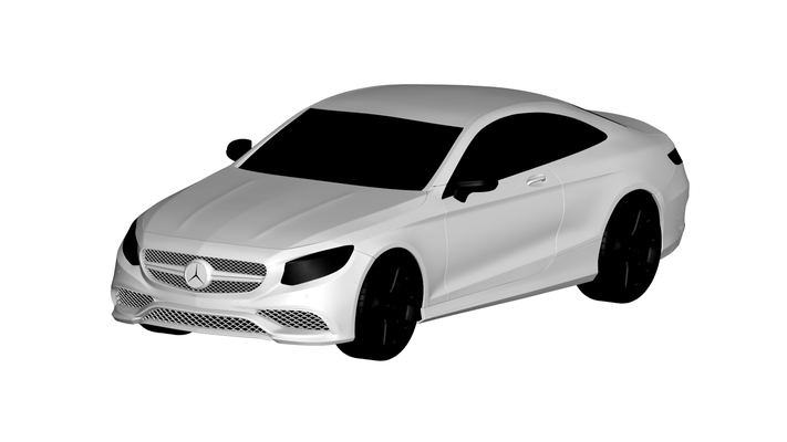 mercedes amg coupe spiel benz wagen auto fahrzeug automobil transport rc ar vr bereit erweitert wirklichkeit virtuell car3d 3d print model - Mito3D