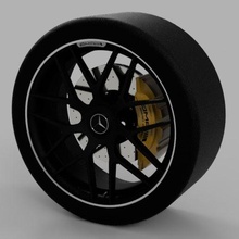 mercedes amg gt modello design macchina pneumatico 3d print model - Mito3D