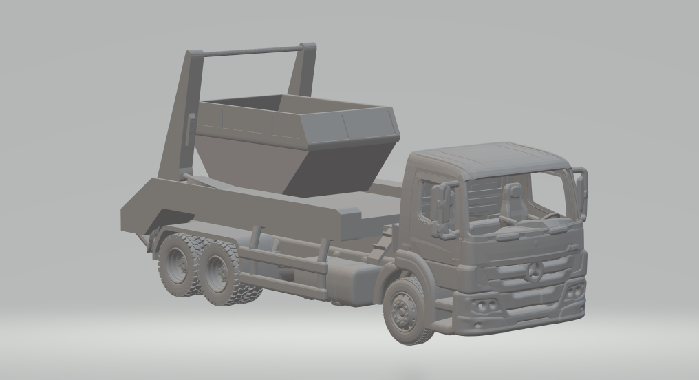 mercedes atego dumper truck diecast hotwheels race h0 rc model kyosho tamya car cars toys jugetes colecionavel miniaturas 3D print model - Mito3D