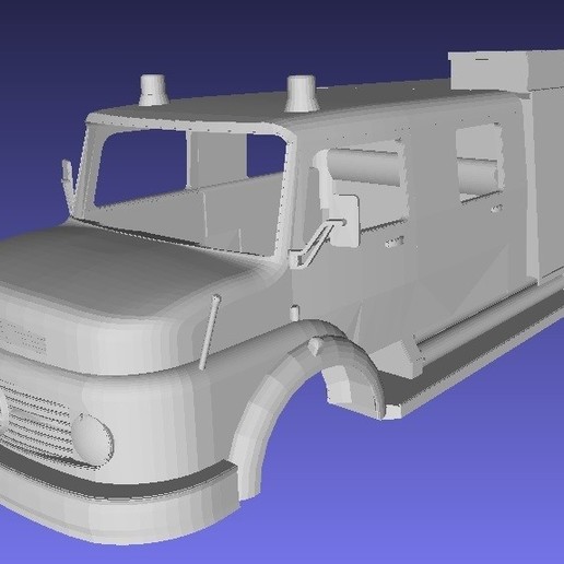 3d mercedes benz 1114 yangın kamyon yazdırılabilir oyun verir luifer ateş yuvası scalextric tamiya rc paletli 3D print model - Mito3D
