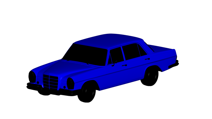 mercedes benz 280 juego coche vehiculo auto vehículo automóvil transporte rc ar vr listo aumentado realidad virtual car3d 3d print model - Mito3D