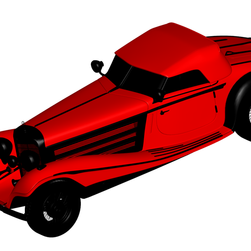 mercedes benz 500k spécial roadster 1936 3D print model - Mito3D