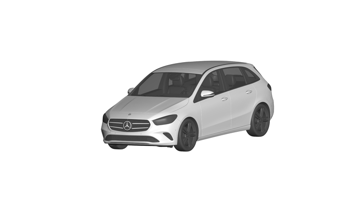 mercedes benz b class oyun araba oto araç otomobil ulaşım rc ar vr hazır artırılmış gerçeklik gerçek car3d 3d print model - Mito3D