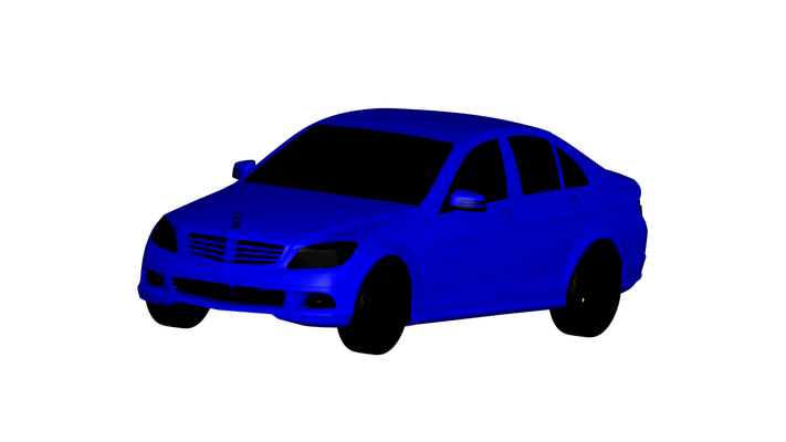 mercedes benz c class salón 2009 juego coche vehiculo auto vehículo automóvil transporte rc ar vr listo aumentado realidad virtual car3d automotor recoger camión camioneta 4wd camino 3d print model - Mito3D