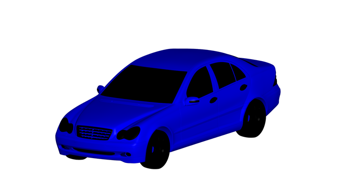 mercedes benz c class w203 juego 3d print model - Mito3D