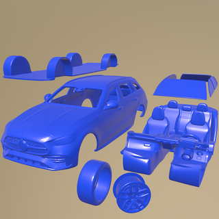 mercedes benz classe biens 2022 imprimable voiture séparé pièces corps fente 1 10 scalextric tamiya rc miniz robot d'exploration Kyosho axial traxxas micro 3d print model - Mito3D