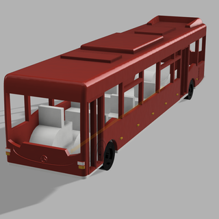 mercedes benz citar ônibus modelo h0 escala modeltrain rodovia trens h0scale carga navio Remessa Porto guindaste recipiente construção 3d print model - Mito3D