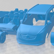 mercedes benz classe 2020 stampabile furgone gioco fessura scalextric tamiya rc miniz passatempo micro 3d print model - Mito3D