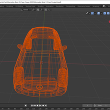 mercedes benz e-class coupe game car free race animation model 3d poly 3d print model - Mito3D
