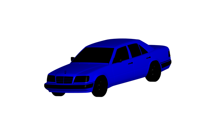 mercedes benz class w124 1991 juego coche vehiculo auto vehículo automóvil transporte rc ar vr listo aumentado realidad virtual car3d 3d print model - Mito3D