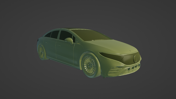 mercedes benz eqs580 2022 3d printing luxury car electric vehicle automotive design cad model technology customization manufacturing styling modeling additive transportation green 3d print model - Mito3D
