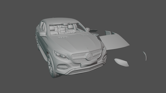 mercedes benz gle 350d SUV séries 2023 2021 2022 2020 voiture véhicule 3d impression jouet 3d print model - Mito3D