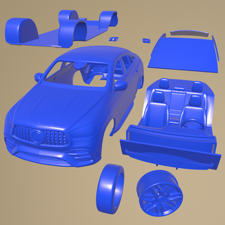 mercedes benz gle 63 amg coupe 2021 printable car separate parts 3d print model - Mito3D