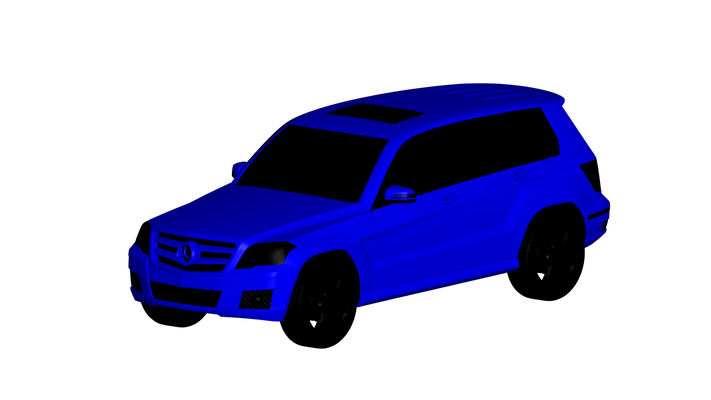 mercedes benz glk game car auto vehicle automobile transport rc ar vr game ready augmented reality virtual car3d 3d print model - Mito3D