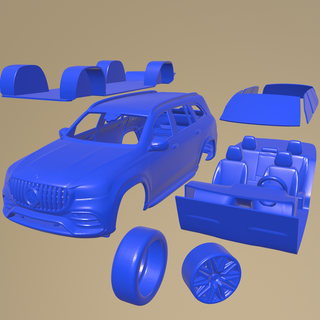 mercedes benz gls63 amg 2021 printable car separate parts body slot 1-10 scalextric tamiya rc miniz crawler kyosho axial traxxas micro 3d print model - Mito3D
