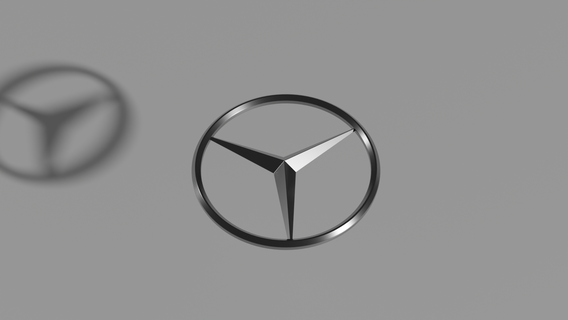 mercedes benz logo voiture auto marque symbole 3d print model - Mito3D