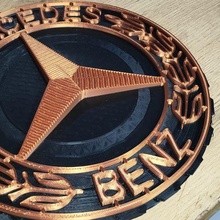 Mercedes Benz Logo Poster Werkzeug dekorativ 3d print model - Mito3D