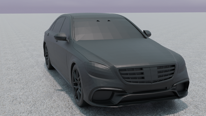 mercedes benz maybach game car blender high 3d print model - Mito3D